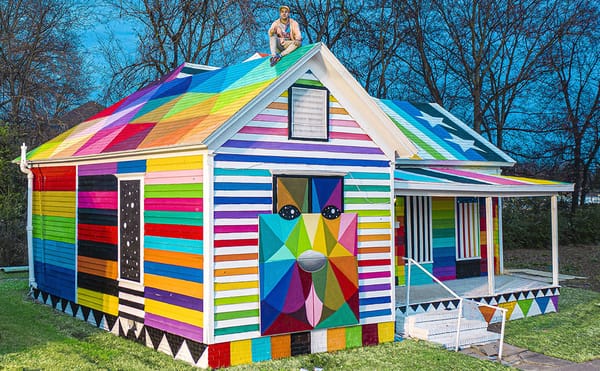 Artist Okuda San Miguel Brings His “Rainbow Embassy” to Arkansas