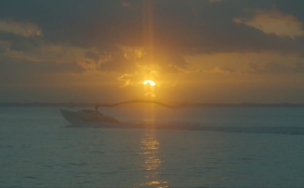 A Boat Speeds Through Miami Mythology and Chaos