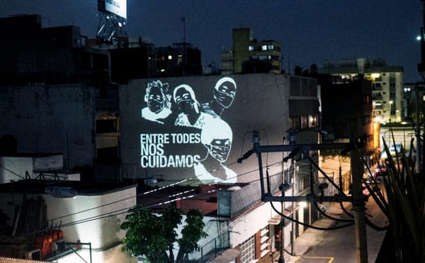 Projections Light Up Cities Worldwide Urging Community Care and Social Distancing