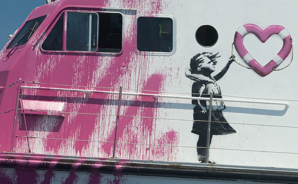 Banksy Purchased and Decorated a Migrant Rescue Boat