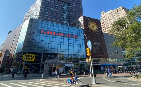 In New York City, a Clock Counts Down to Climate Doomsday