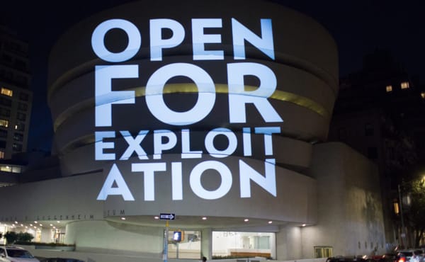 "Open for Exploitation”: Artists Project Messages on Guggenheim Museum Ahead of Reopening