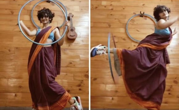 Equipped With a Hoop and Donning a Saree, an Artist Started a Viral Movement in India
