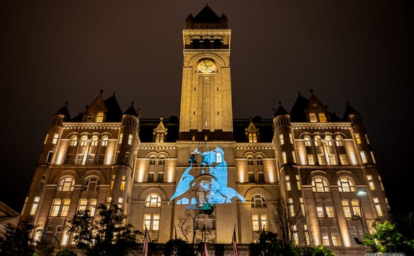 Two Years After His Murder, Jamal Khashoggi Images Projected Onto DC Buildings