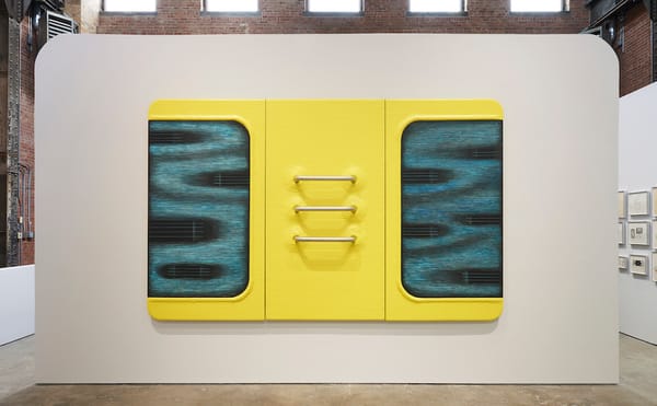 Sculptural Paintings That Channel the Static Soup of Television