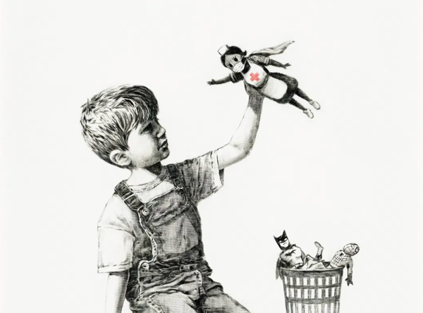Artwork Gifted by Banksy to British Hospital Estimated to Garner Millions at Auction for the NHS