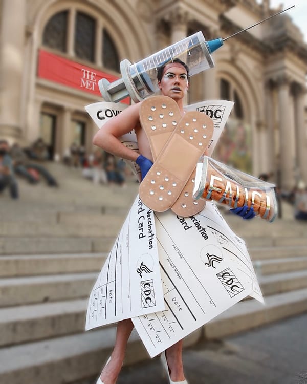 Artist's Vaccine-Inspired Met Gala Dress Is a Tribute to Science