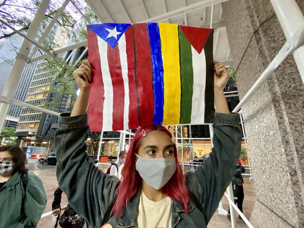 Protesters Convene at MoMA to Denounce Police Violence in Colombia