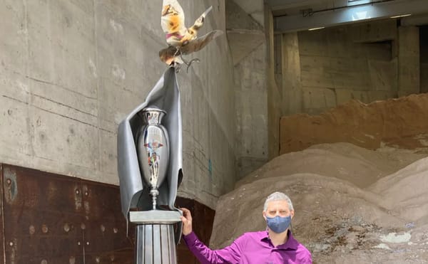 Artist and Iron Worker for NYC Department of Sanitation Unveils a COVID-19 Memorial