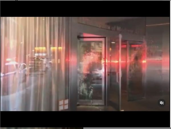 Someone Spray-painted a Museum of Modern Art Entrance