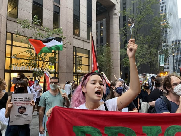 "This Is Class War": Protesters Storm MoMA with Palestinian Flags and Spoons