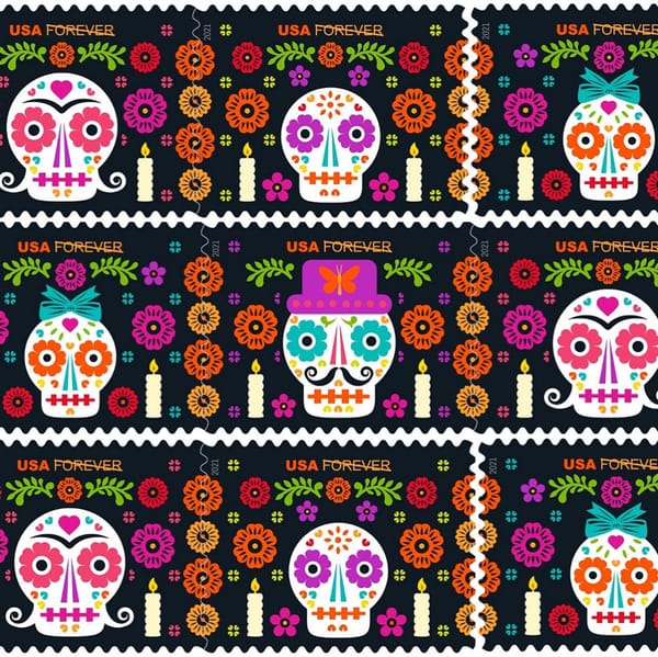 Now at Your Local US Post Office, Day of the Dead Stamps