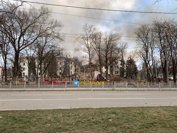 Russian Forces Bomb Theater Sheltering Hundreds of Ukrainians