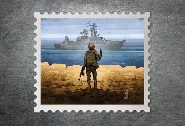 Ukraine Immortalizes “Russian Warship, Go Fuck Yourself” on a Postal Stamp