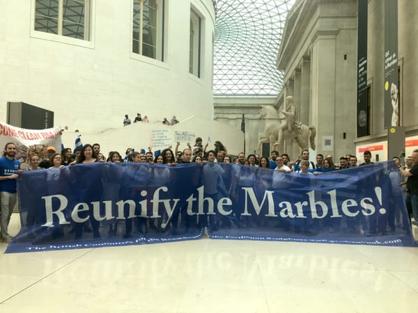 Protesters Urge British Museum to Return the Parthenon Marbles