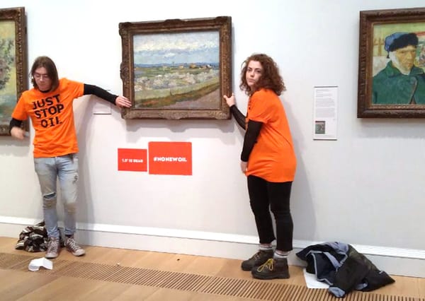 Climate Activists Glue Themselves to a Van Gogh at London Gallery