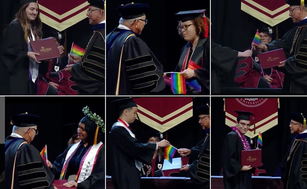 The University President Handed Students Diplomas, They Handed Him Back Pride Flags
