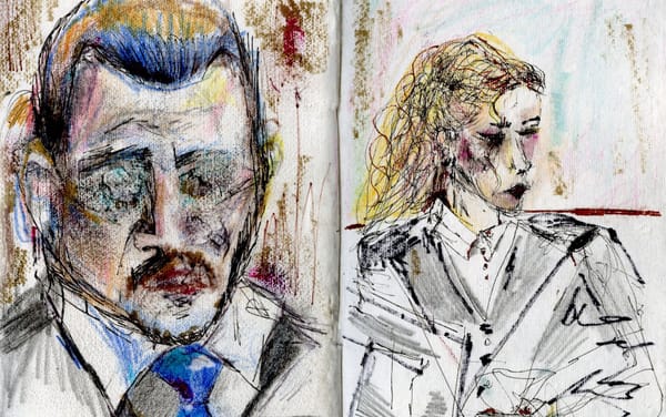 Sketching the Johnny Depp v. Amber Heard Trial