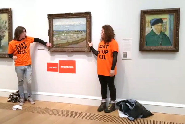It Took Three Hours to Unglue Protesters From Van Gogh Frame