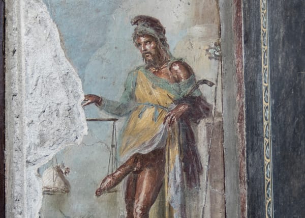 Fresco of Well-Endowed God Unveiled in Pompeii