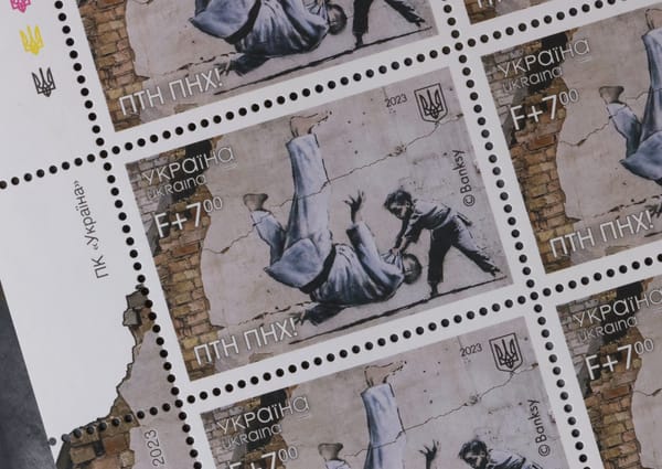 Ukraine Marks First Year of War With Banksy Stamp