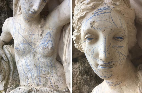 Vandals Crayon Over 200-Year-Old Statue in UK