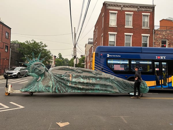 See the 25-Foot-Long “Reclining Liberty” Statue Before It Leaves NYC