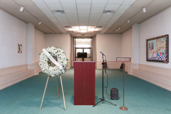 An Unlikely Art Show Pops Up in an LA Mausoleum