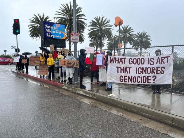 Protesters Call Out Art World's Silence on Gaza at Frieze LA Fair