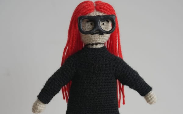 Paul Chan and His Mom Crochet Criminals Together