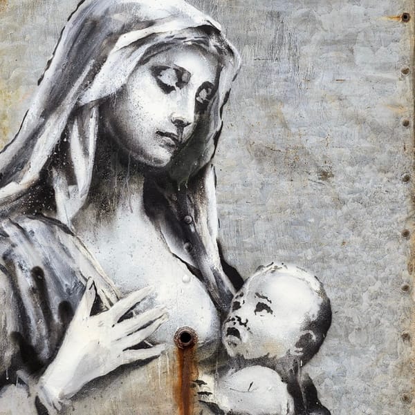 Banksy Shares Enigmatic Madonna and Child Artwork