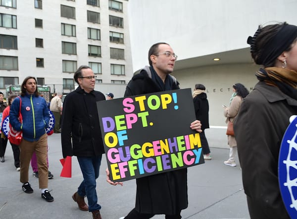 Workers Protest Abrupt Layoffs at Guggenheim Museum