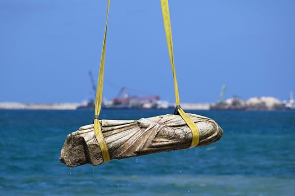 Ancient Sculptures Recovered From Sunken City Off Alexandria