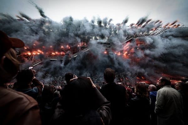 Activists Protest Fireworks Display at Centre Pompidou