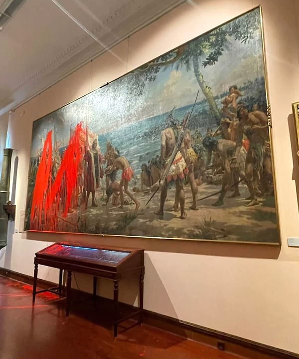 Two Arrested for Splashing Paint on Columbus Artwork in Spain