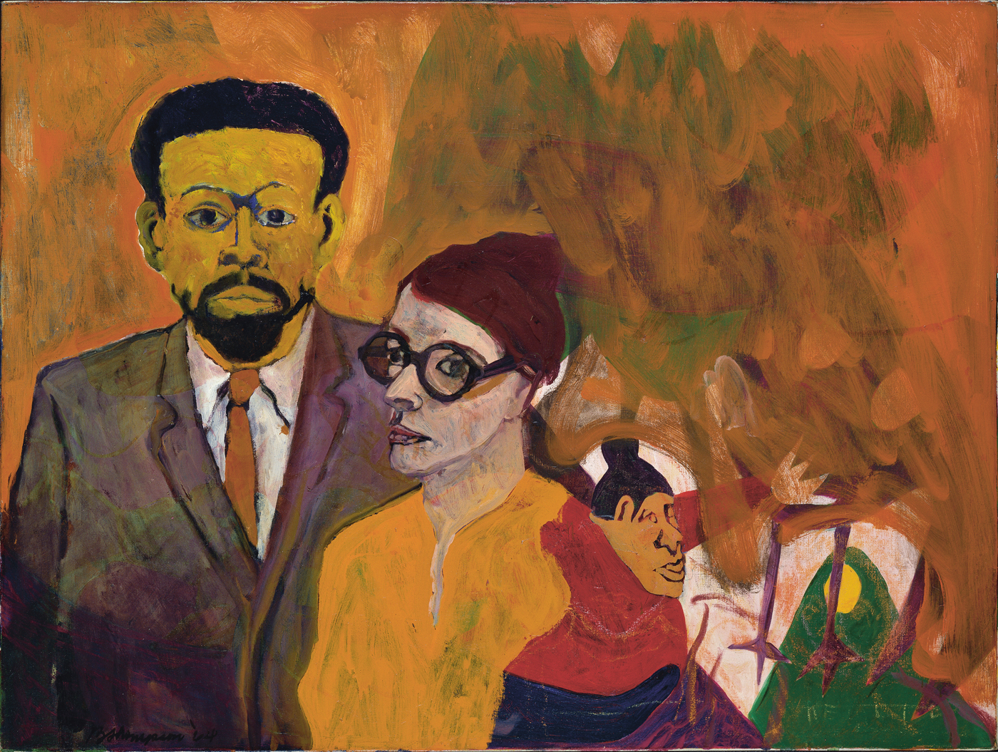 Bob Thompson, "Le Roi Jones and his Family" (1964), oil on canvas, Hirshhorn Museum and Sculpture Garden, Smithsonian Institution, Washington, DC (© Estate of Bob Thompson; Courtesy of Michael Rosenfeld Gallery LLC, New York, NY; photo by Lee Stalsworth)